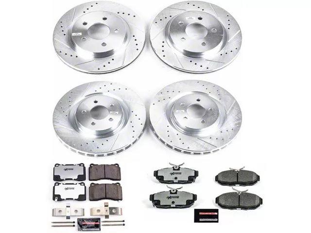 PowerStop Z26 Street Warrior Brake Rotor and Pad Kit; Front and Rear - Mullet Racing Performance