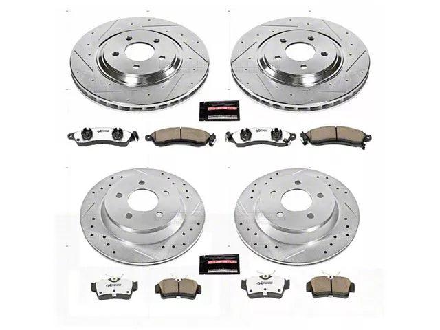 PowerStop Z26 Street Warrior Brake Rotor and Pad Kit; Front and Rear - Mullet Racing Performance