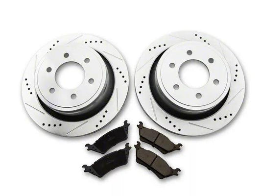 C&L Super Sport HD Brake Rotor and Pad Kit; Rear - Mullet Racing Performance