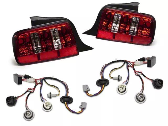 Raxiom Coyote Tail Lights and Sequential Tail Light Kit; Chrome Housing; Red/Clear Lens - Mullet Racing Performance