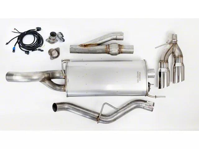 Roush Active Dual Exhaust System with Polished Tips; Same Side Exit - Mullet Racing Performance