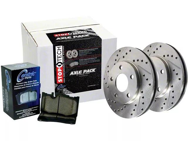 StopTech Sport Axle Slotted Brake Rotor and Pad Kit; Front and Rear - Mullet Racing Performance