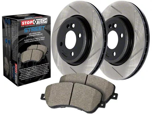 StopTech Street Axle Slotted Brake Rotor and Pad Kit; Front - Mullet Racing Performance