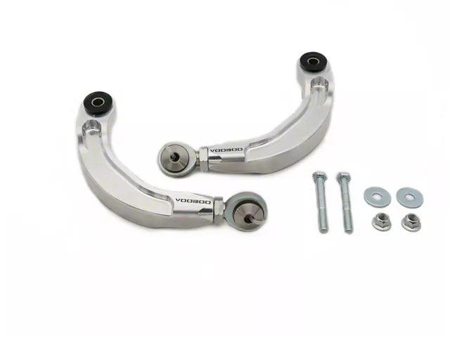 VooDoo13 Adjustable Rear Camber Arms; Hard Clear/Gunmetal Gray - Mullet Racing Performance