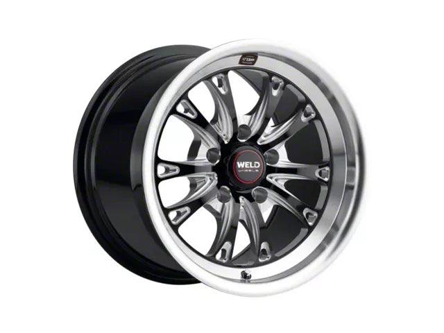 WELD Street Performance Belmont Drag Gloss Black Milled Wheel; Rear Only; 15x10; 25mm Offset - Mullet Racing Performance