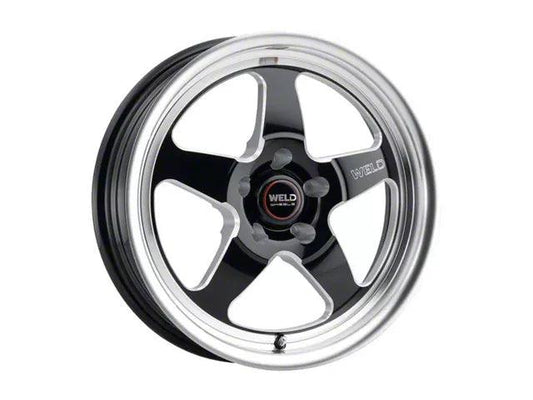 03-04 Cobra WELD Street Performance Ventura Drag Gloss Black Milled Wheel; Rear Only; 17x10; 25mm Offset - Mullet Racing Performance