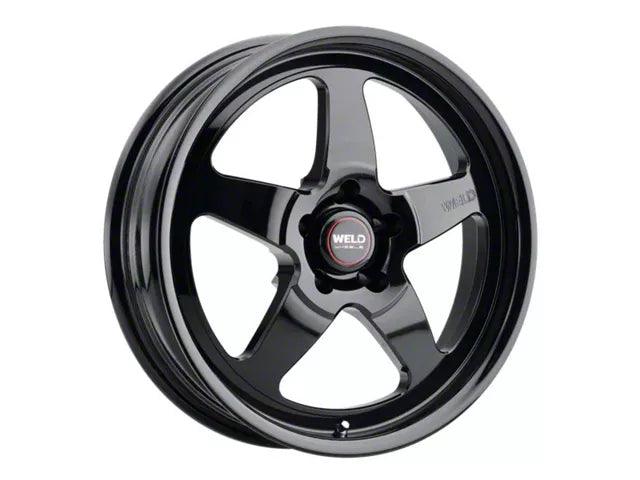 WELD Street Performance Ventura Drag Gloss Black Wheel; Front Only; 18x5; -23mm Offset - Mullet Racing Performance