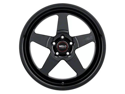 WELD Street Performance Ventura Drag Gloss Black Wheel; Front Only; 18x5; -23mm Offset - Mullet Racing Performance