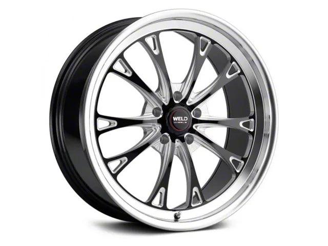 WELD Performance Belmont Drag Gloss Black Milled Wheel; Front Only; 17x5; -21mm Offset - Mullet Racing Performance