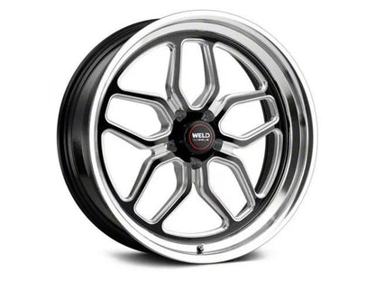 WELD Performance Laguna Drag Gloss Black Milled Wheel; Rear Only; 17x10; 25mm Offset - Mullet Racing Performance