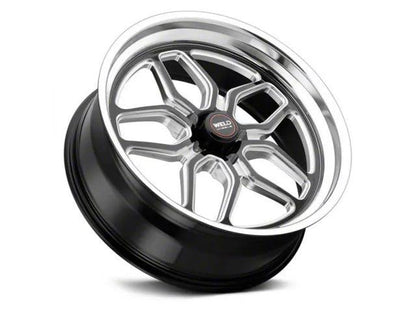 WELD Performance Laguna Drag Gloss Black Milled Wheel; Front Only; 17x5; -21mm Offset - Mullet Racing Performance