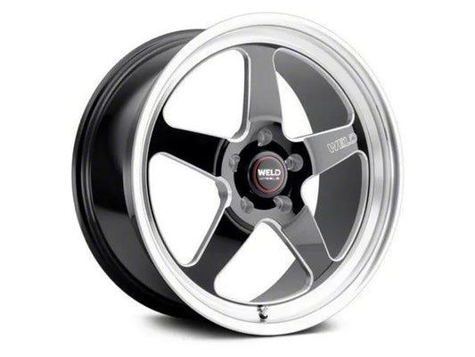 WELD Performance Laguna Drag Gloss Black Milled Wheel; Rear Only; 15x10; 25mm Offset - Mullet Racing Performance