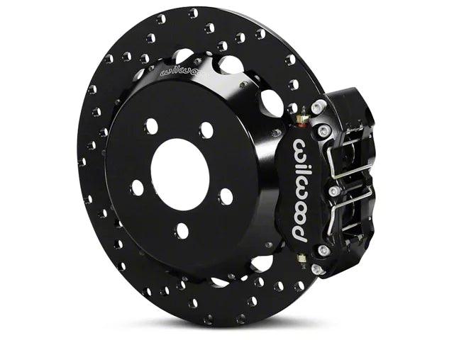 Wilwood DynaPro 4R Drag Race Rear Big Brake Kit with Drilled Rotors; Anodized Gray Calipers - Mullet Racing Performance