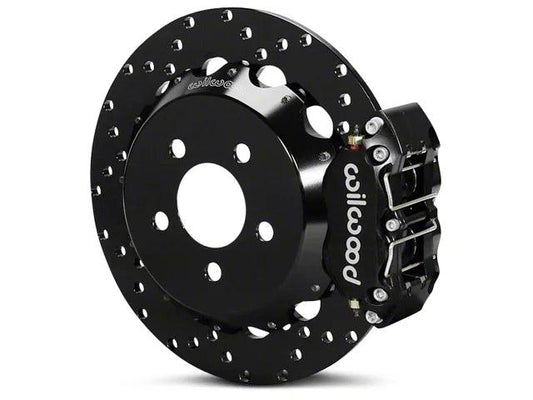 Wilwood DynaPro 4R Drag Race Rear Big Brake Kit with Drilled Rotors; Anodized Gray Calipers - Mullet Racing Performance