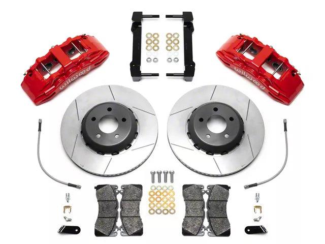 Wilwood SX6R Dynamic Front Big Brake Kit with 14-Inch Slotted Rotors; Red Calipers - Mullet Racing Performance