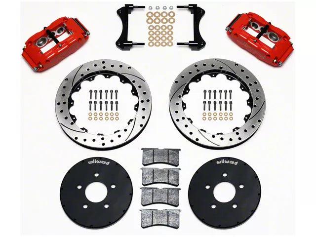 Wilwood Superlite 6R Front Big Brake Kit with 12.90-Inch Drilled and Slotted Rotors; Red Calipers - Mullet Racing Performance