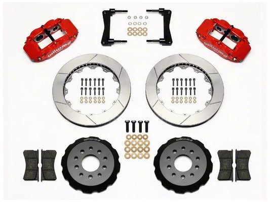 Wilwood Superlite 6R Front Big Brake Kit with 13-Inch Slotted Rotors; Red Calipers - Mullet Racing Performance