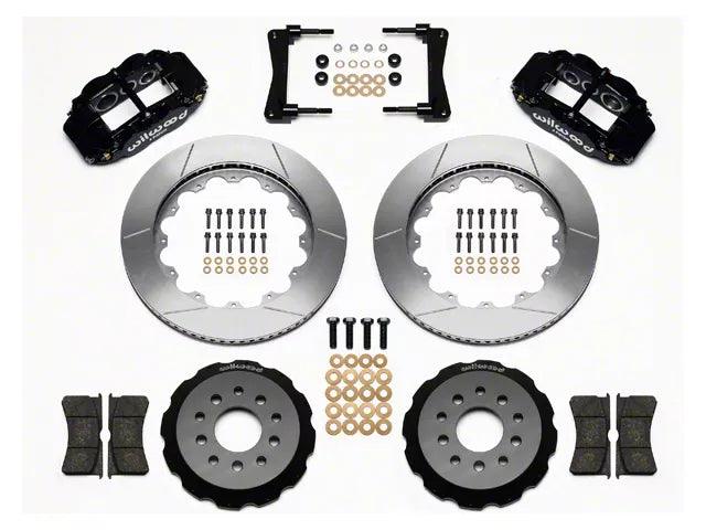 Wilwood Superlite 6R Front Big Brake Kit with 14-Inch Slotted Rotors; Black Calipers - Mullet Racing Performance